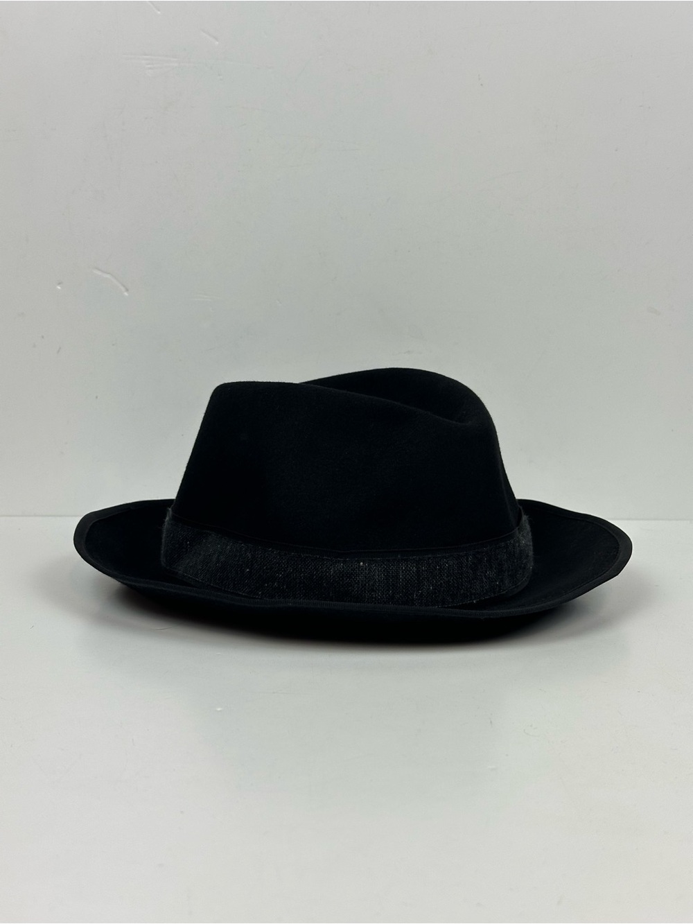 Mayser Classic Black Fedora Hat with Band